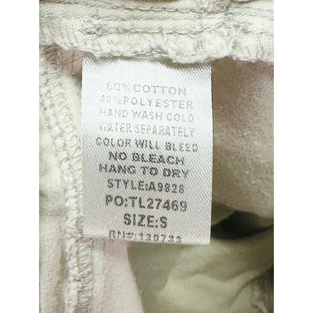 Umgee USA Cream Distressed Ladder Ruffle‎ Jeggings Skinny Pants Womens Small